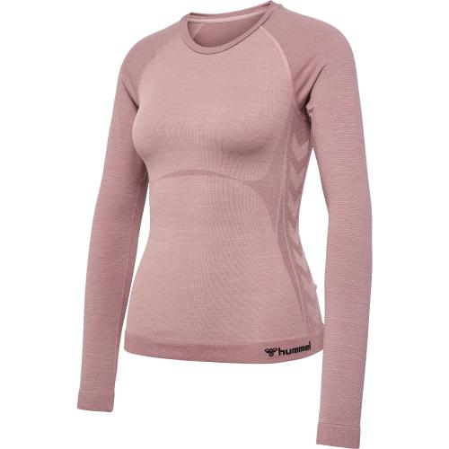 Hummel Hmlclea Seamless Tight T-Shirt LS - woodrose/rose taupe melange (Grösse: M) von Hummel