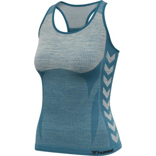 Hummel Hmlclea Seamless Top - blue coral/marshmallow (Grösse: XS) von Hummel