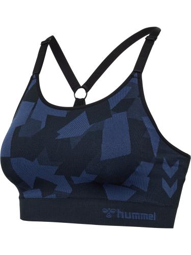 Hummel Hmlcombine Seamless Padded Bra - blue indigo melange (Grösse: L) von Hummel