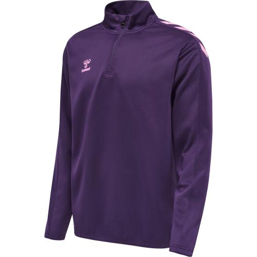 Hummel Hmlcore Xk Half Zip Poly Sweat - acai (Grösse: M) von Hummel