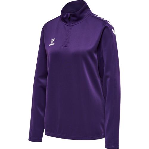 Hummel Hmlcore Xk Half Zip Sweat Woman - acai/white (Grösse: M) von Hummel