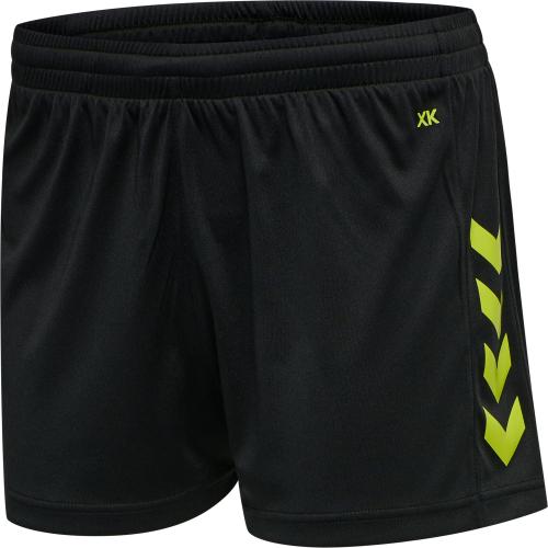 Hummel Hmlcore Xk Poly Shorts Woman - black/lime popsicle (Grösse: S) von Hummel