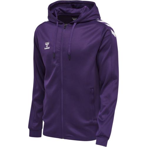 Hummel Hmlcore Xk Poly Zip Hood Sweat - acai/white (Grösse: 2XL) von Hummel