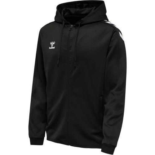 Hummel Hmlcore Xk Poly Zip Hood Sweat - black/black (Grösse: S) von Hummel