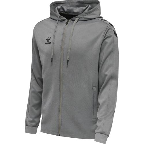 Hummel Hmlcore Xk Poly Zip Hood Sweat - grey melange (Grösse: 3XL) von Hummel