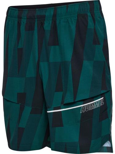 Hummel Hmlcourt Aop Pocket Shorts - rain forest (Grösse: 2XL) von Hummel