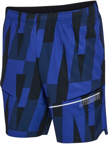 Hummel Hmlcourt Aop Pocket Shorts - sodalite blue (Grösse: L) von Hummel