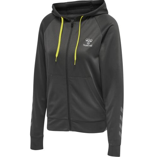 Hummel Hmlgg12 Action Zip Hoodie Woman - forged iron (Grösse: L) von Hummel