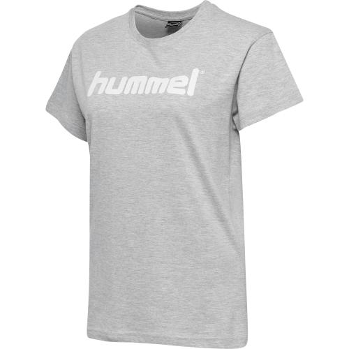 Hummel Hmlgo Cotton Logo T-Shirt Woman S/S - grey melange (Grösse: XS) von Hummel