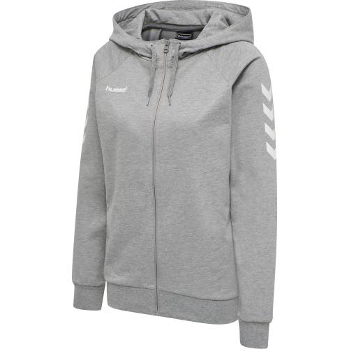 Hummel Hmlgo Cotton Zip Hoodie Woman - grey melange (Grösse: M) von Hummel