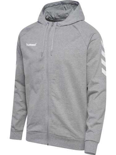 Hummel Hmlgo Cotton Zip Hoodie - grey melange (Grösse: L) von Hummel