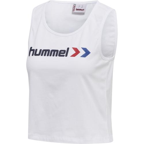 Hummel Hmlic Texas Cropped Tanktop - white/peacoat (Grösse: XL) von Hummel