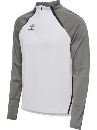 Hummel Hmllead 2.0 Half Zip - white/steel gray (Grösse: 2XL) von Hummel