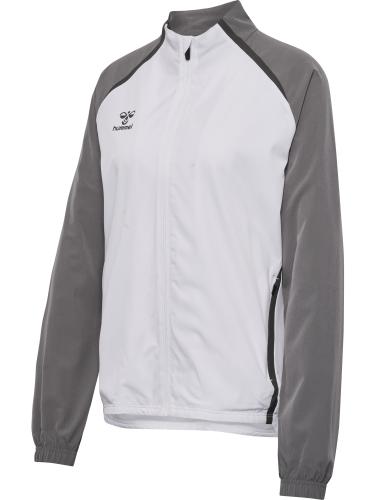 Hummel Hmllead 2.0 Woven Jacket Woman - white/steel gray (Grösse: 2XL) von Hummel