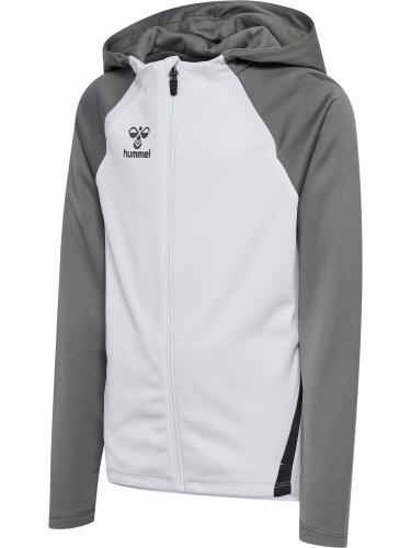 Hummel Hmllead 2.0 Zip Hoodie Kids - white/steel gray (Grösse: 116) von Hummel