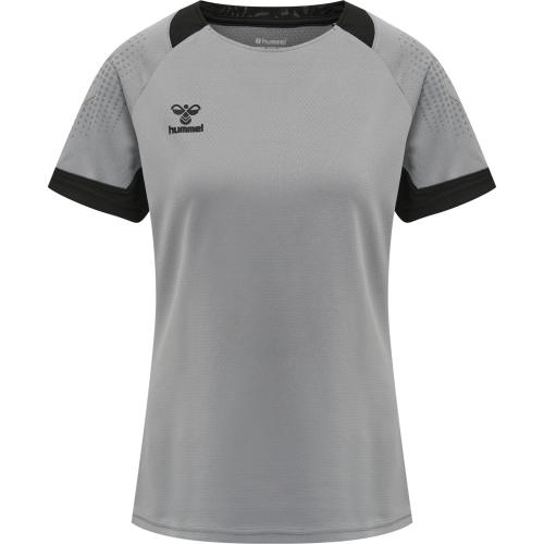 Hummel Hmllead S/S Poly Jersey Women - grey melange (Grösse: XL) von Hummel