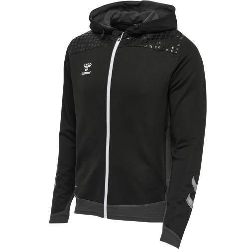 Hummel Hmllead Zip Poly Hoodie - black (Grösse: 3XL) von Hummel