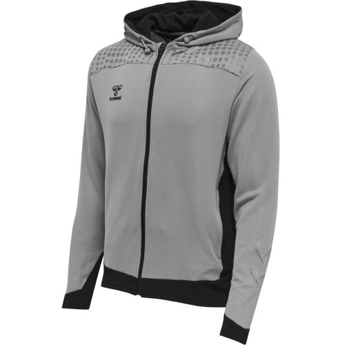 Hummel Hmllead Zip Poly Hoodie - grey melange (Grösse: S) von Hummel