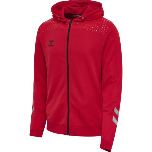 Hummel Hmllead Zip Poly Hoodie - true red (Grösse: 3XL) von Hummel