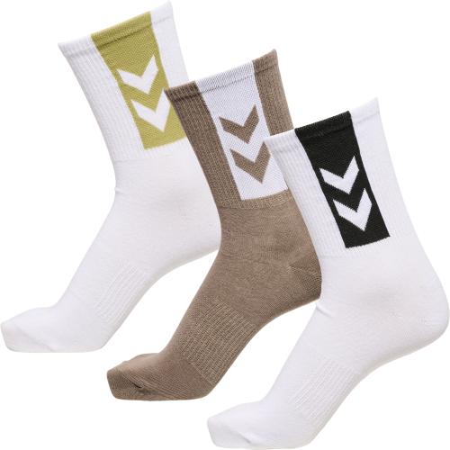 Hummel Hmllegacy Chevron 3-Pack Socks - white/moon rock/white (Grösse: 46-48) von Hummel