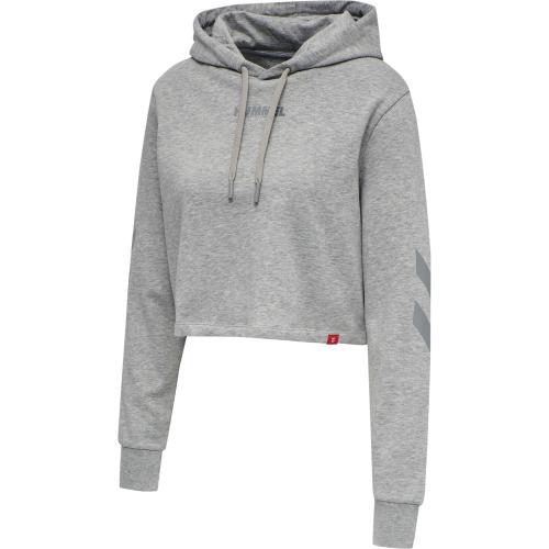 Hummel Hmllegacy Woman Cropped Hoodie - grey melange (Grösse: L) von Hummel