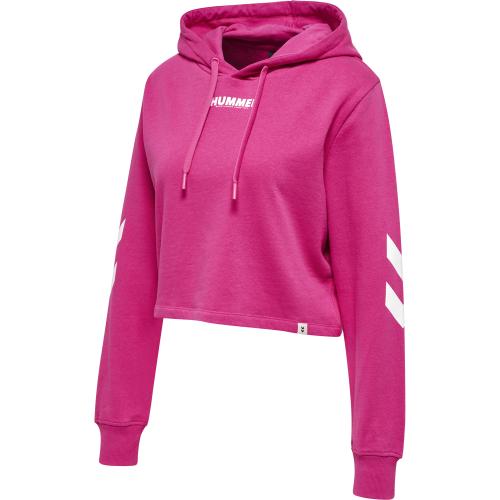 Hummel Hmllegacy Woman Cropped Hoodie - raspberry rose (Grösse: S) von Hummel