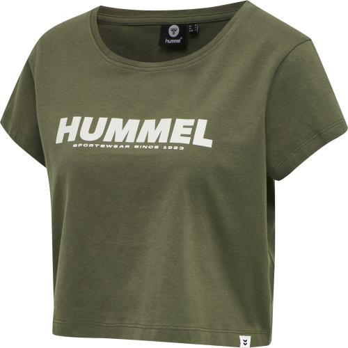 Hummel Hmllegacy Woman Cropped T-Shirt - beetle (Grösse: L) von Hummel