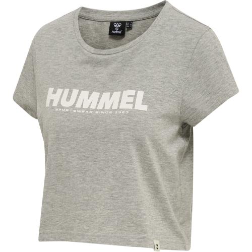 Hummel Hmllegacy Woman Cropped T-Shirt - grey melange (Grösse: M) von Hummel