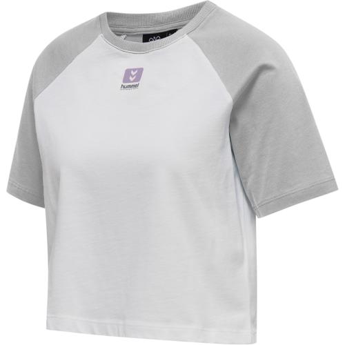 Hummel Hmllgc Naya Cropped T-Shirt - light grey melange (Grösse: L) von Hummel