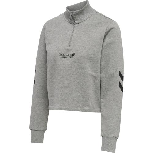 Hummel Hmllgc Nikka Cropped Halfzip - grey melange (Grösse: M) von Hummel