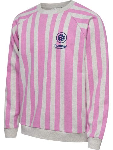 Hummel Hmlloose Crewneck Soccer Love - tofu melange/violet (Grösse: 2XL) von Hummel