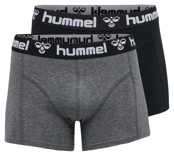 Hummel Hmlmars 2Pack Boxers - black/dark grey melange (Grösse: 2XL) von Hummel