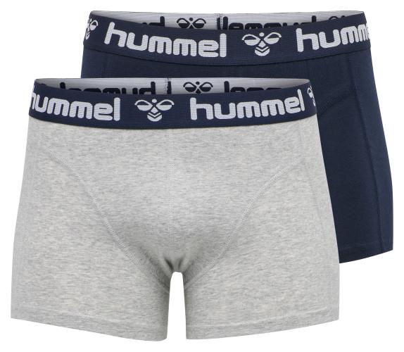 Hummel Hmlmars 2Pack Boxers - grey melange/total eclipse (Grösse: S) von Hummel