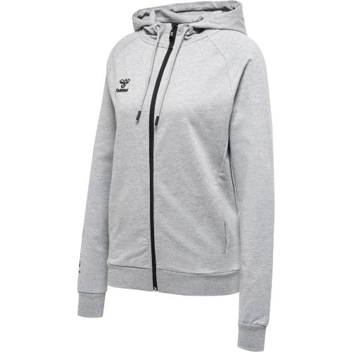 Hummel Hmlmove Grid Cot. Zip Hoodie Woman - grey melange (Grösse: M) von Hummel