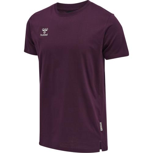 Hummel Hmlmove Grid Cotton T-Shirt S/S - grape wine (Grösse: 2XL) von Hummel