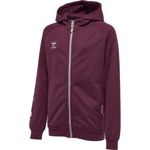 Hummel Hmlmove Grid Cotton Zip Hoodie Kids - grape wine (Grösse: 140) von Hummel