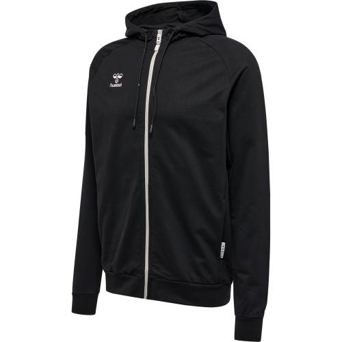 Hummel Hmlmove Grid Cotton Zip Hoodie - black (Grösse: L) von Hummel