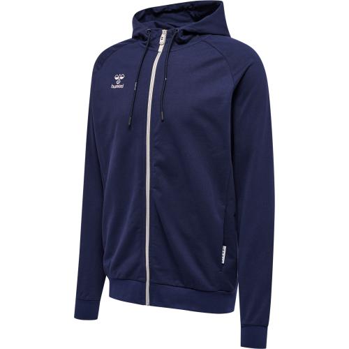 Hummel Hmlmove Grid Cotton Zip Hoodie - marine (Grösse: 3XL) von Hummel