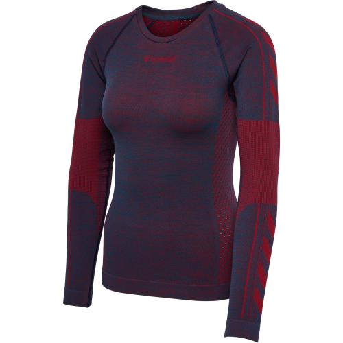 Hummel Hmlmt Aly Seamless T-Shirt L/S - insignia blue/cabernet melange (Grösse: M) von Hummel