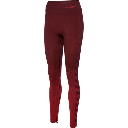 Hummel Hmlmt Fade Seamless Mw Tights - bitter chocolate/mineral red (Grösse: S) von Hummel