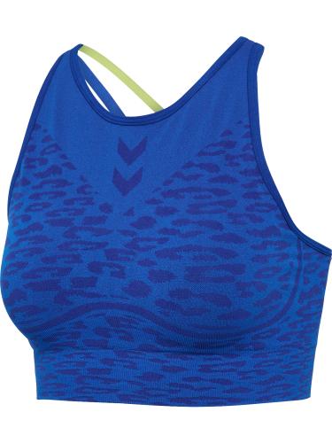 Hummel Hmlmt Leo Seamless Sports Bra - olympian blue/sodalite blue me (Grösse: L) von Hummel