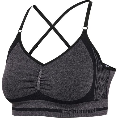 Hummel Hmlmt Lulu Seamless Scrunch Bra - black melange (Grösse: S) von Hummel