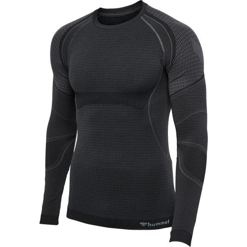 Hummel Hmlmt Olli Seamless T-Shirt L/S - black/asphalt melange (Grösse: M) von Hummel