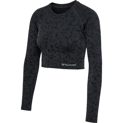 Hummel Hmlmt Pi Seamless Crop T-Shirt L/S - black (Grösse: S) von Hummel