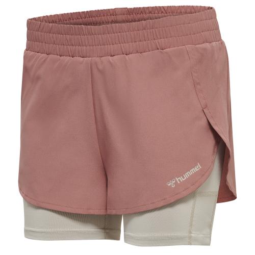 Hummel Hmlmt Track 2 In 1 Shorts - withered rose (Grösse: M) von Hummel