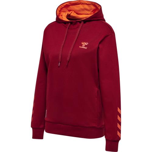 Hummel Hmloffgrid Cotton Hoodie Wo - rhubarb/nasturtium (Grösse: XS) von Hummel