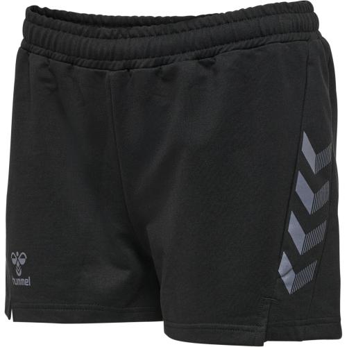 Hummel Hmloffgrid Cotton Shorts Wo - jet black/forged iron (Grösse: L) von Hummel