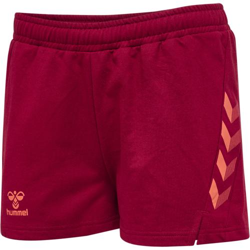 Hummel Hmloffgrid Cotton Shorts Wo - rhubarb/nasturtium (Grösse: S) von Hummel