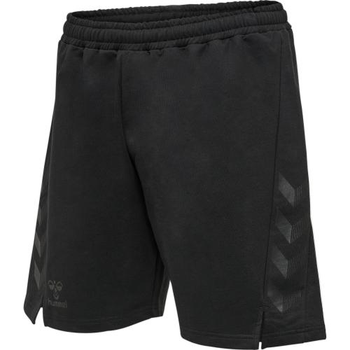 Hummel Hmloffgrid Cotton Shorts - jet black/forged iron (Grösse: L) von Hummel