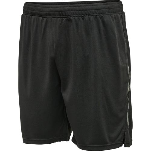 Hummel Hmlongrid Poly Shorts - jet black/forged iron (Grösse: L) von Hummel